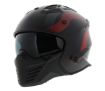 HELMET VITO JET BRUZANO MATTE BLACK +  RED 02030 Vito Bruzano a fluo red (1)